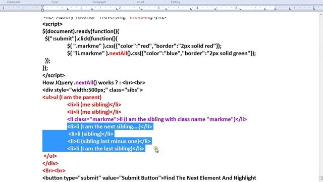 HOW TO USE NEXTALL METHOD JQUERY DEMO TAMIL смотреть онлайн