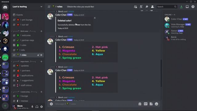 Colour Roles!! Discord Color-Chan Bot Tutorial смотреть онлайн