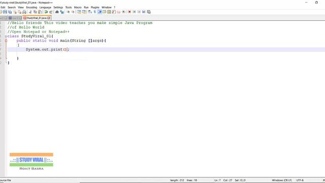 Java Program 01 - Hello World - Study Viral смотреть онлайн