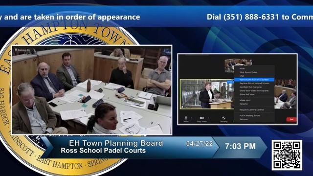 East Hampton Town Planning Board Meeting 04/27/2022 смотреть онлайн