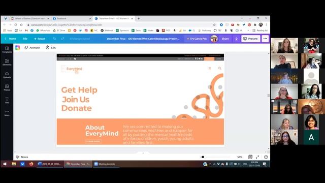 100 Women Who Care Mississauga - Recording of the Giving Circle Meeting - December 8, 2022 смотреть онлайн