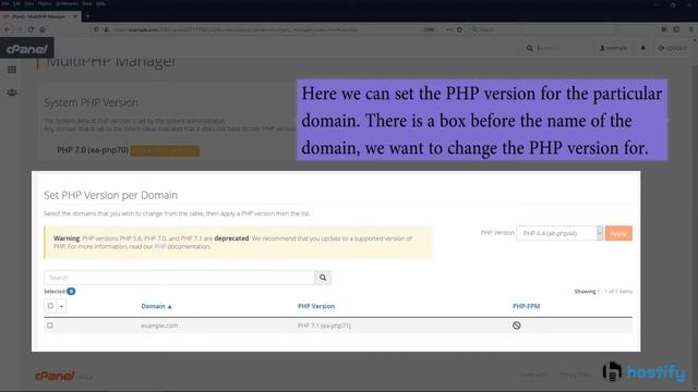 Learn how to change the PHP version on your domain using cPanel with Hostify смотреть онлайн