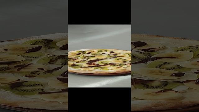 Пицца Бананы и киви с шоколадом. смотреть онлайн