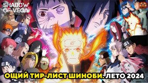ОБЩИЙ ТИР ЛИСТ ШИНОБИ. ЛЕТО 2024 | Тени Пика | Конфликт хидзюцу