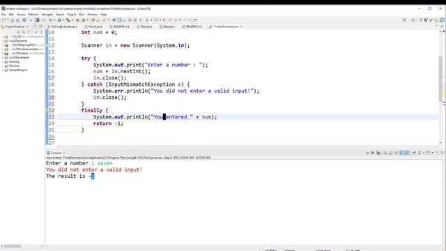 Java Exception Handling - The Finally Block смотреть онлайн