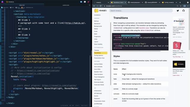 Reveal JS — HTML Presentation Framework (4 of 6, Custom CSS and slide transitions) смотреть онлайн