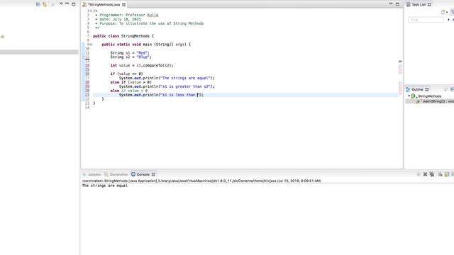 04 04 compareTo method смотреть онлайн