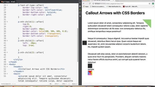 Callout Arrows with CSS Borders смотреть онлайн