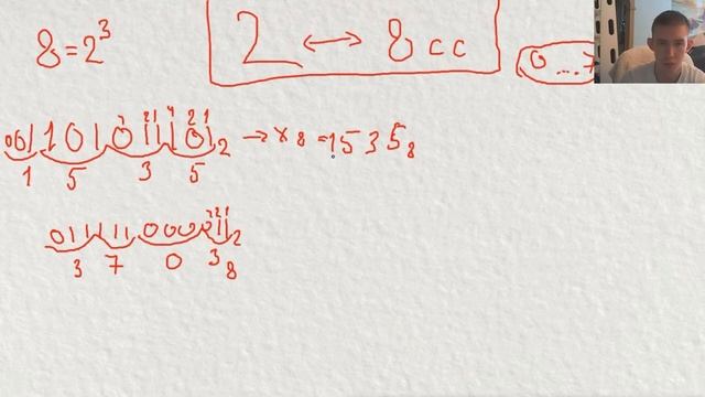 Перевод (из 2 в 8) из двоичной в восьмеричную и обратно! смотреть онлайн
