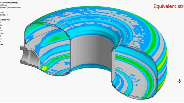 ANSYS - Gas Bottle Autofrettage Simulation. Part 2