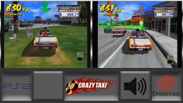Crazy Taxi Dreamcast vs PlayStation 2 смотреть онлайн
