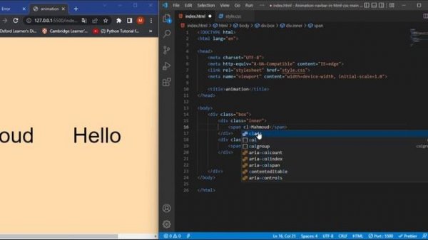 3D Text animation Html - Css