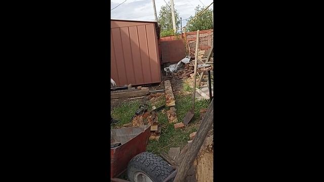 Восстановление железного гаража. Часть вторая))) фундамент смотреть онлайн