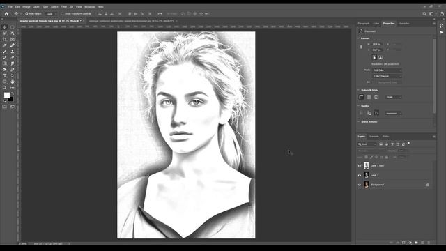 Convert Photo into Pencil Sketch in Photoshop | Vision Lads смотреть онлайн