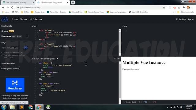 Multiple Vue Instance | vue.js in tamil | FreeEducation in Tamil part 9 смотреть онлайн