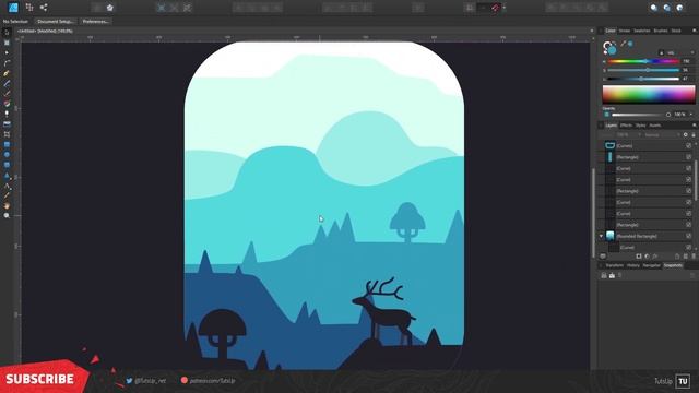 National Park Vector Illustration in Affinity Designer смотреть онлайн