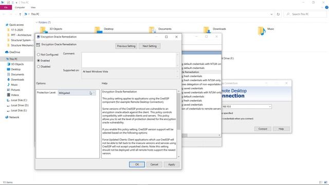 How to fix " this could be due to credssp encryption oracle remediation" Remote Desktop Connection смотреть онлайн