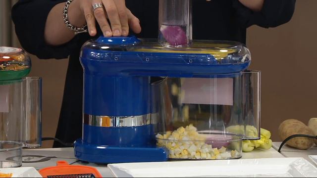 Cook's Essentials Electric Mandoline with 7 Blades & Lid on QVC смотреть онлайн