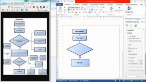 Блок схема.Работа в ворде. Word