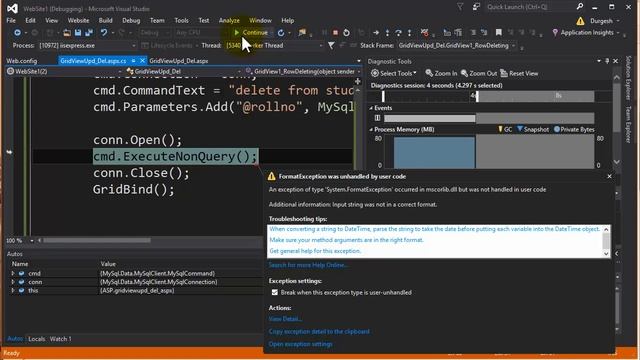How to display,Update,Delete row on gridview in asp .net with mysql using gridview boundfield ? смотреть онлайн