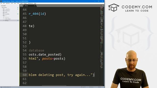 Delete Blog Posts - Flask Fridays #21 смотреть онлайн