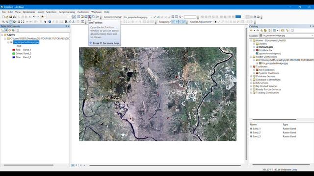 Georeference and Project Image in ArcGIS | Download Image from Google Earth | ArcMap | GIS TUTORIAL смотреть онлайн