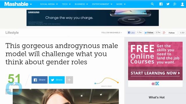 This Gorgeous Androgynous Male Model Embraces Both Genders смотреть онлайн