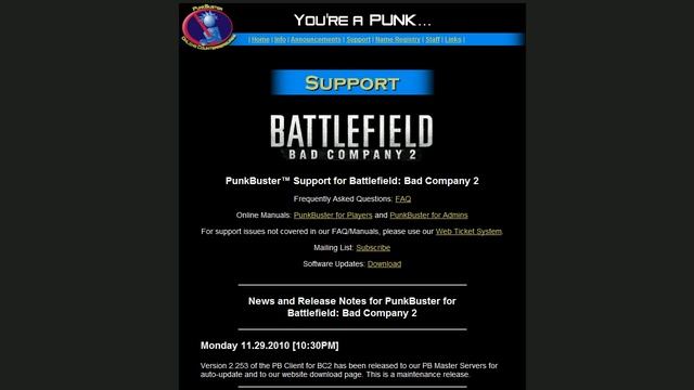 Обновление Battlefield: Bad Company 2 и PunkBuster смотреть онлайн