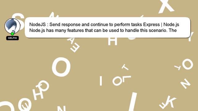 NodeJS : Send response and continue to perform tasks Express | Node.js смотреть онлайн