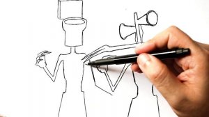 Как нарисовать Сиреноголового | Siren Head VS Toilet Head