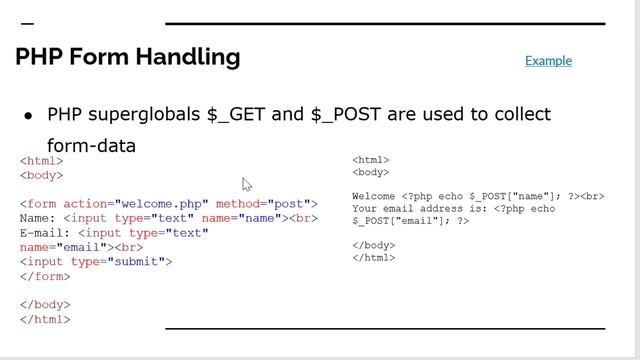 PHP Form Handling смотреть онлайн