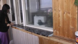Обновила старый подоконник плиткой мозайкой за 1000р своими руками