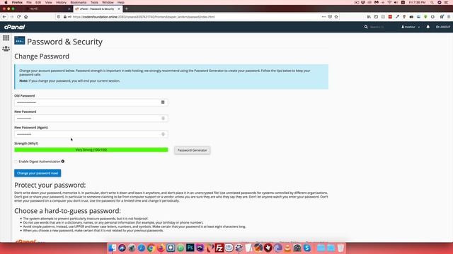 How to change cPanel account password | Bangla Tutorial | Coders Foundation смотреть онлайн