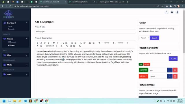 Project showcase application - laravel, vue and tailwind смотреть онлайн