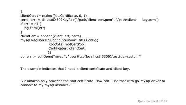 MySQL : How to use the go-mysql-driver with ssl on aws with a mysql rds instance смотреть онлайн