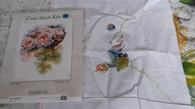 050. Вышивка крестом.  Все мои начатые процессы.