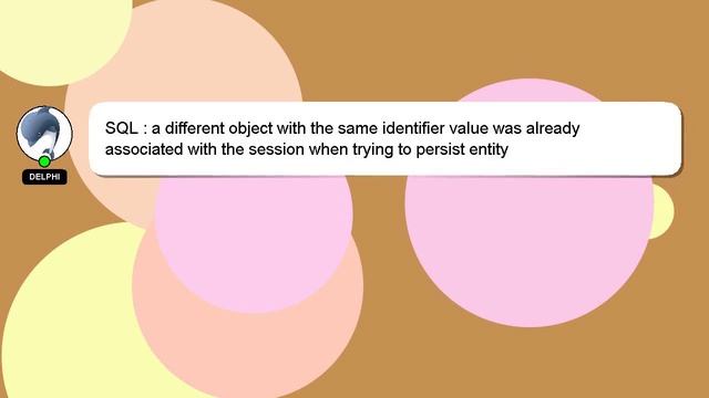 SQL : a different object with the same identifier value was already associated with the session whe смотреть онлайн