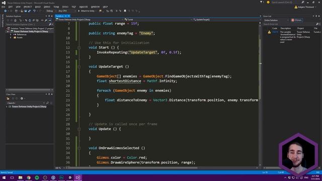 How to make a Tower Defense Game (E04 TURRETS) - Unity Tutorial смотреть онлайн