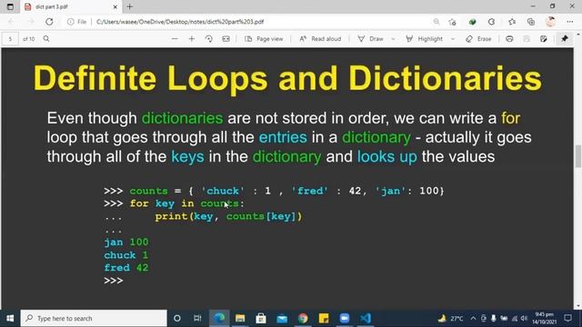 dictionary in python | part 3| program in dictionary смотреть онлайн