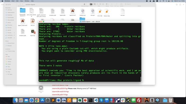 Protein-ligand complex | Gromacs tutorial | CHARMM forcefield | Molecular dynamics simulation смотреть онлайн
