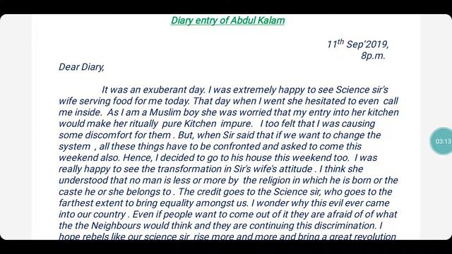 SSC 10th Class English Creative Writing - Diary Entry Unit -7 Part -A My Childhood || TS || AP смотреть онлайн
