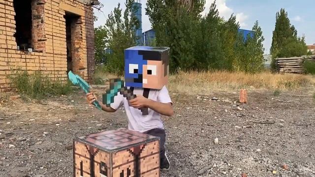 Minecraft In Real Life POV - VILLAGER BOSS In Minecraft Survival Vs Real Life Texture Pack