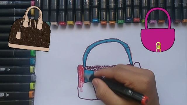 как можно нарисовать сумку | drawing for children case смотреть онлайн
