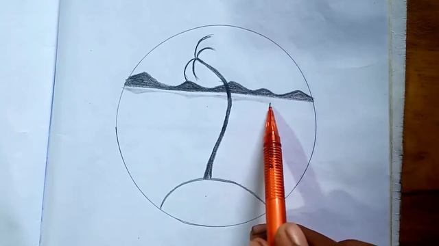 Circel Sketch Hill and Tree Beutiful senery sketch 2021 || Titu nand art смотреть онлайн