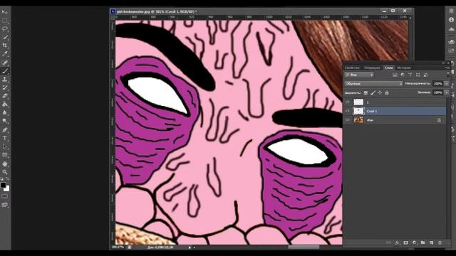 Как сделать зомби грим в AdobePhotoshop смотреть онлайн