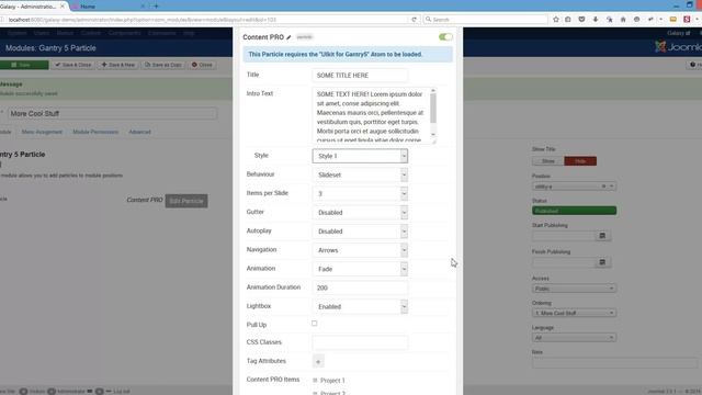 Gantry 5 - "Content PRO" Particle (Galaxy) смотреть онлайн