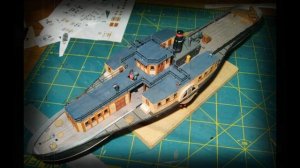 Как сделать корабль из бумаги.  Буксирный пароход "Ваня".  Делаем корабль из картона своими руками