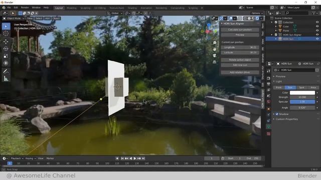 Blender Tutorial: HDRI sun aligner addon in Blender смотреть онлайн