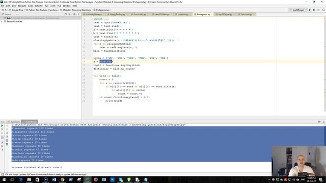 Python Text Analysis - Find Protagonist in a Book!! смотреть онлайн