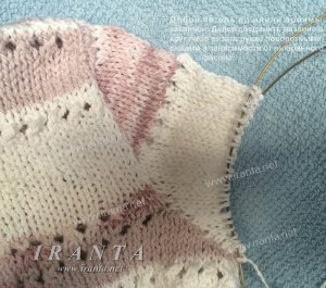 Рукав из проймы. Имитация втачного рукава сверху вниз спицами